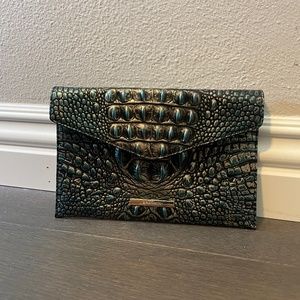 NEW Brahmin Leather Embossed Crocodile Clutch